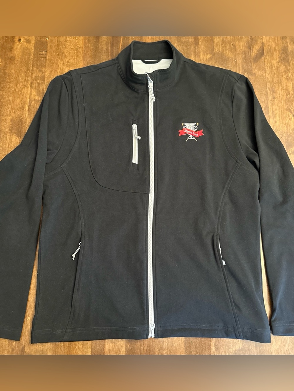 Johnnie O Jacket Mens M The Fade Black Legend Cup Full Zip Golf Preppy Rare